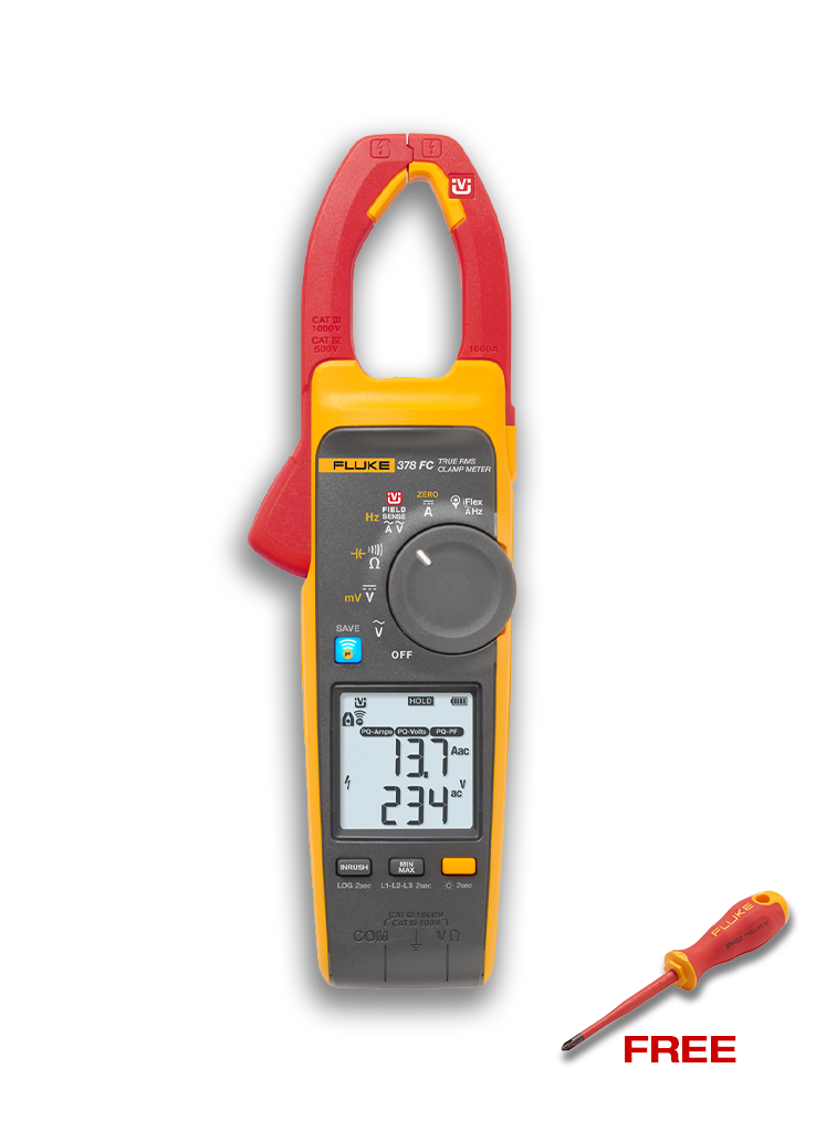 Fluke 378 Non-Contact Voltage True-rms AC/DC Clamp Meter with iFlex