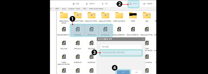 PDQ 보고서 선택 예시